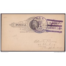 NA-52 CUBA. 1934. FLAGSHIP SHIP RICHMOND OLD US STATIONERY USED IN CUBA