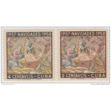 1957-180 CUBA. REPUBLICA. 1957. Ed.733-34. NAVIDADES CHRITMAS RELIGION MNH.