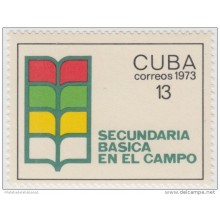 1973.20 CUBA 1973. Ed.2046 ESCUELA SECUNDARIA BASICA EN EL CAMPO. MNH