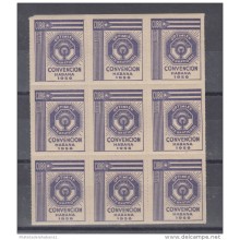 VI-53 CUBA. VIÑETA. OPTIMIST INTERNACIONAL 1956. BLOCK 9.