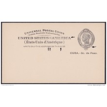 1899-EP-115. CUBA. US OCCUPATION. 1899. Ed.40. ENTERO POSTAL. POSTAL STATIONERY. POSICIONES MARCADAS.