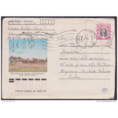 1983-EP-100 CUBA 1983. COOPERANTE MOZAMBIQUE. Ed.193c. POSTAL STATIONERY. TELECORREO CIRO REDONDO. CON CONTENIDO.