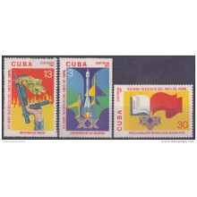 1981.30 CUBA 1981 Ed.2723-25 PLAYA GIRON. PIG BAY MNH