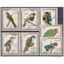 1991.36 CUBA 1991 Ed.3652-58 AVES AUTOCTONAS. BIRD AVES PAJAROS LOROS PARROT. HIGHT VALUE MNH