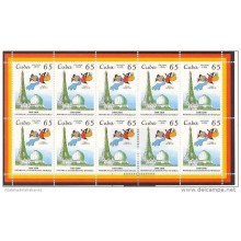 1998.50 CUBA 1998 Ed.4281-86 EXPO MUNDIAL DE HANNOVER, ALEMANIA. GERMANY WORLD EXPO SPECIAL SHEET OF 10 SET MNH