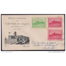 1949-FDC-81 CUBA REPUBLICA. 1949. Ed.420-21. CASTILLO DE JAGUA. JAGUA CASTLE. HABANA LILY COVER.