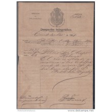 TELEG-111(LG68) CUBA SPAIN ESPAÑA 1867 TELEGRAMA OFICIAL TELEGRAPH TELEGRAM. PEDIDO DE CLEMENCIA POR UN REO CONDENADO.
