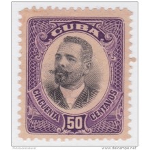 1910-94 CUBA REPUBLICA 1910. 50c ANTONIO MACEO Ed.187. SIN GOMA.
