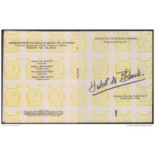 PRP-35 CUBA PROPAGANDA POSTAL DE VIÑETA1956. HUBERT DE BLANCK. MUSICA MUSIC.