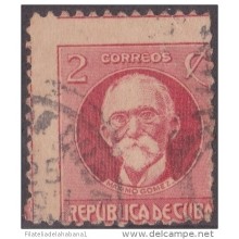 1917-248 CUBA REPUBLICA 1917. 2c MAXIMO GOMEZ. ERROR IMPRESION DESPLAZADA.