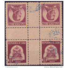 1937-201 CUBA REPUBLICA. 1937. Ed.322-23 10c. HAITI HONDURAS. ESCRITORES Y ARTISTAS. USED.