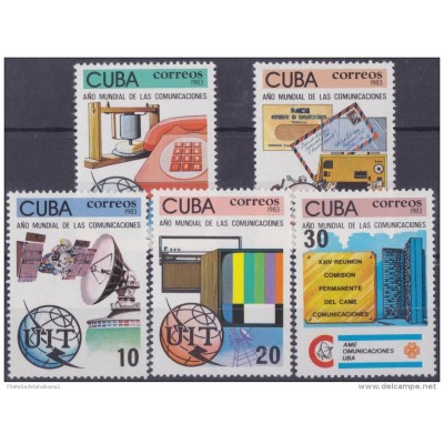 1983.38 CUBA 1983 MNH. UIT. AÑO MUNDIAL DE LAS COMUNICACIONES. YEAR COMMUNICATIONS.