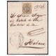 1858-H-149 CUBA ESPAÑA SPAIN. CORREO OFICIAL. 1858. OFFICIAL MAIL COVER. MEDIA ONZA CANCELADA CON FECHADOR DE CARDENAS A