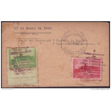 1949-FDC-85 CUBA REPUBLICA FDC. 1949. CASTILLO DE JAGUA. POSTAL STATIONERY USED.