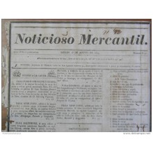 BP246 CUBA SPAIN NEWSPAPER ESPAÑA 1829 NOTICIOSO MERCANTIL 01/08/1829 34X23cm