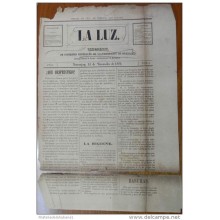 BP261 CUBA SPAIN NEWSPAPER ESPAÑA 1886 LA LUZ GUANAJAY 18/11/1886 35X27cm