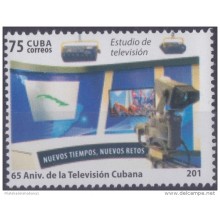 2015.95 CUBA 2015 MNH 65 ANIV DE LA TELEVISION CUBANA. ERROR "201" x "2015" .