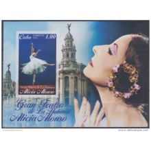 2016.1 CUBA MNH 2016. ALICIA ALONSO BALLET GRAN TEATRO DE LA HABANA SHEET.