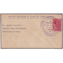 1940-CE-15 CUBA 1940 SPECIAL CANCEL. CONSTITUCION DE GUAIMARO INDEPENDENCE WAR.