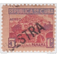 1937-235 CUBA. REPUBLICA. 1937. Ed.320. ESCRITORES. 5c PANAMA. MUESTRA PROOF. GOMA MANCHAS.