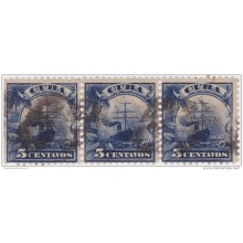 1899-232 CUBA. US OCCUPATION. 1899. Ed.33. 5c. SHIP FANCY CANCEL.