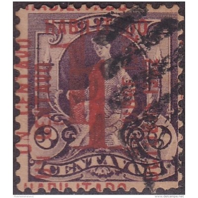 1902-81 CUBA. REPUBLICA. 1902. Ed.174. 1c. FUENTE DE LA INDIA. ERROR DOBLE IMPRESION FALSA. FORGERY.
