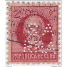 1917-270 CUBA. REPUBLICA. 1917. PATRIOT. 2c. PERFINS "SARRA". DRUG STORE PHARMACY