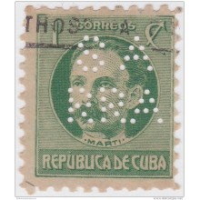 1917-271 CUBA. REPUBLICA. 1917. PATRIOT. 1c. PERFINS "SARRA". DRUG STORE PHARMACY