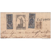 1884-UF-12 SPAIN REVENUE PAPER USE IN CUBA (LG-539). 5c. ALFONSO XII. 1884. + GIROS SEALLED PAPER 1872.