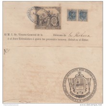 1884-UF-19 SPAIN REVENUE PAPER USE IN CUBA (LG-546). 10c. 1884 ALFONSO XII 1888 + 75 POLIZAS.