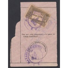 1952-H-14 CUBA. 1952. 10c ENTREGA ESPECIAL. SPECIAL DELIVERY. COMPROBANTE DE GIRO POSTAL TELEGRAFICO. 
