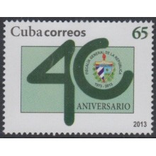 2013.124 CUBA 2013 MNH. 40 ANIVERSARIO FISCALIA MILITAR DE LA REPUBLICA . 