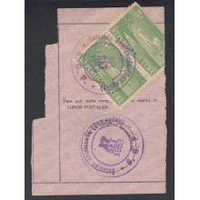 1931-H-27 CUBA. 1931. 10c AVION AEREO INTERNACIONAL. COMPROBANTE DE GIRO POSTAL ESTACION AVELLANEDA. CAMAGUEY. 1953.