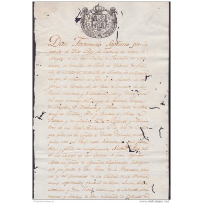 1829-PS-1 SPAIN ESPAÑA REVENUE SEALLED PAPER 1829 PAPEL SELLADO SELLO ILUSTRES