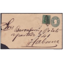 1899-EP-137 CUBA US OCCUPATION. 1899. POSTAL STATIONERY. Ed.51. PAPEL BLANCO. NAIFE 75. CAMPO FLORIDO.