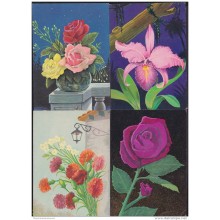 1984-EP-80 CUBA. POSTAL STATIONERY. 1984. Ed.133a-ja. MOTHER DAY. DIA DE LAS MADRES COMPLETE SET OF 10. FLORES. FLOWERS.