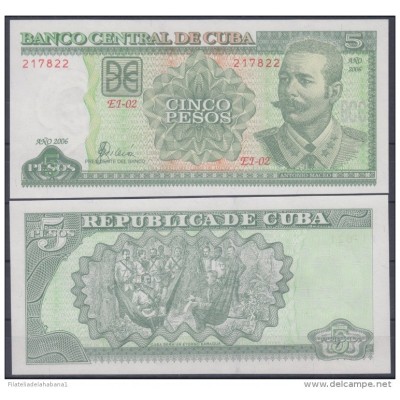 2006-BK-10 CUBA 5$ ANTONIO MACEO UNC