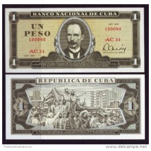 1981-BK-1 CUBA 1$ JOSE MARTI UNC PLANCHA 1981