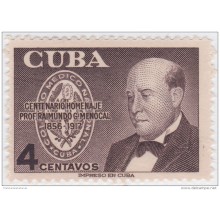 1956-216 CUBA REPUBLICA 1956. RAIMUNDO GARCIA MENOCAL MEDICINE. MH.