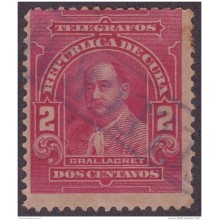 1911-101 CUBA REPUBLICA 1911. TELEGRAPH TELEGRAFO. Ed.93. 2c PAID POSTMARK. RARE.