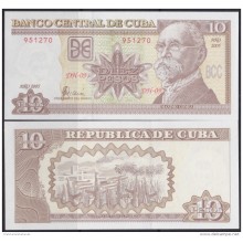 2005-BK-113 CUBA 2005. BANCO NACIONAL. 10$ MAXIMO GOMEZ UNC. 5 CONSECUTIVE.