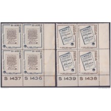 1959.58 CUBA 1959. POSTAL HISTORY BOOK LIBRONES. PLATE NUMBER. LIGERAS MANCHAS. BLOCK 4. STAMPS DAY.