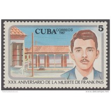 1987.32 CUBA 1987 MNH. Ed.3279. XXX ANIV DE LA MUERTE DE FRANK PAIS.
