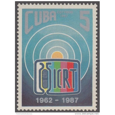 1987.34 CUBA 1987 MNH. Ed.3264. XXV ANIV DEL ICRT. TELECOMMUNICATIONS.