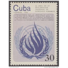 1988.54 CUBA 1988 MNH. Ed.3410. XL ANIV DECLARACION UNIVERSAL DE LOS DERECHOS HUMANOS. HUMAND RIGHT.