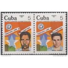 1981.51 CUBA 1981 MNH Ed.2784-85. XX ANIV DE ALFABETIZACION. EDUCATION. LITERACY CAMPAING SE TENEM.