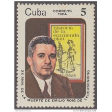 1984.51 CUBA 1984 MNH. Ed.3043. XX ANIV MUERTE DE EMILIO ROIG DE LEUCHSENRING. HISTORIADOR. HISTORIAN.