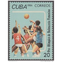 1984.53 CUBA 1984 MNH. Ed.3024. PRE-OLIMPICA DE BALONCESTO FEMENINO. WOMENS BASKETBALL.