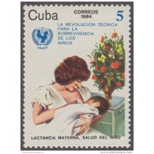 1984.61 CUBA 1984 MNH. Ed.3066. UNICEF. LACTANCIA MATERNA. CHILDRENS. NIÑOS.