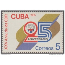 1985.44 CUBA 1985 MNH. Ed.3129. XXV ANIVERSARIO DE LOS CDR.